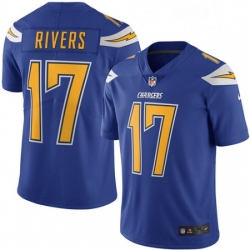 Los Angeles Chargers 17 Philip Rivers Limited Electric Blue Rush Vapor Untouchable NFL Jersey