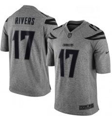 Los Angeles Chargers 17 Philip Rivers Limited Gray Gridiron NFL Jersey