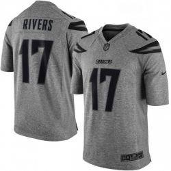 Los Angeles Chargers 17 Philip Rivers Limited Gray Gridiron NFL Jersey