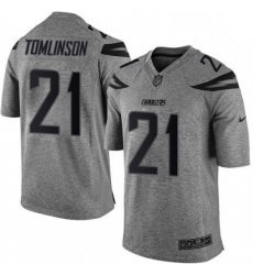 Los Angeles Chargers 21 LaDainian Tomlinson Limited Gray Gridiron NFL Jersey