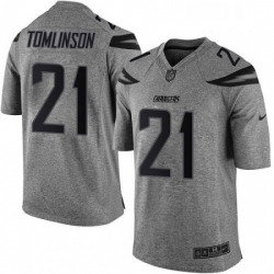 Los Angeles Chargers 21 LaDainian Tomlinson Limited Gray Gridiron NFL Jersey