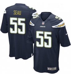 Los Angeles Chargers 55 Junior Seau Game Navy Blue Team Color NFL Jersey