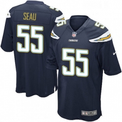 Los Angeles Chargers 55 Junior Seau Game Navy Blue Team Color NFL Jersey