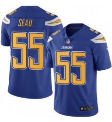 Los Angeles Chargers 55 Junior Seau Limited Electric Blue Rush Vapor Untouchable NFL Jersey