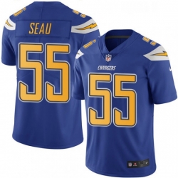Los Angeles Chargers 55 Junior Seau Limited Electric Blue Rush Vapor Untouchable NFL Jersey