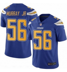 Los Angeles Chargers 56 Kenneth Murray Jr Electric Blue Stitched NFL Limited Rush Jersey