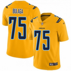 Los Angeles Chargers 75 Bryan Bulaga Gold Stitched NFL Limited Inverted Legend Jersey