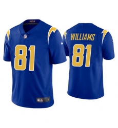 Los Angeles Chargers 81 Mike Williams 2020 Blue Vapor Untouchable Limited Stitched Jersey Los Angeles Chargers 81 Mike Williams 2020 Blue Vapor Untouchable Limited Stitched Jersey