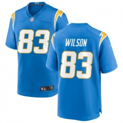 Los Angeles Chargers 83 Pokey Wilson Blue Stitched Game Jersey