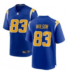 Los Angeles Chargers 83 Pokey Wilson Royal Stitched Game Jersey Los Angeles Chargers 83 Pokey Wilson Royal Stitched Game Jersey