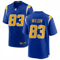 Los Angeles Chargers 83 Pokey Wilson Royal Stitched Game Jersey