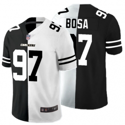 Los Angeles Chargers 97 Joey Bosa Black And White Split Vapor Untouchable Limited Jersey