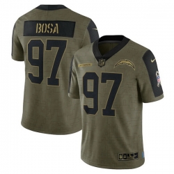Los Angeles Chargers 97 Joey Bosa Olive 2021 Salute To Service Limited Player Jersey