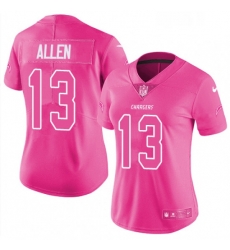 Women's Los Angeles Chargers 13 Keenan Allen Limited Pink Rush Fashion NFL Jersey
