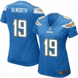 Women's Los Angeles Chargers 19 Lance Alworth Game Electric Blue Alternate NFL Jersey
