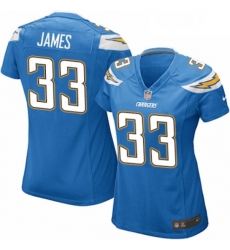 Women's Los Angeles Chargers 33 Derwin James Game Electric Blue Alternate NFL Jersey