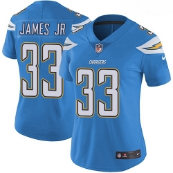 Women's Los Angeles Chargers #33 Derwin James Jr Electric Blue Alternate Stitched Football Vapor Untouchable Limited Jersey