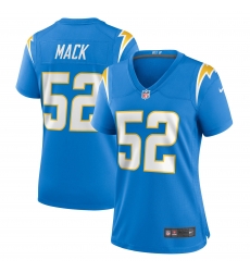 Women's Los Angeles Chargers #52 Khalil Mack Powder Blue Vapor Limited Jersey