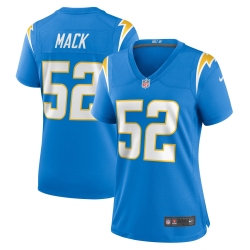 Women's Los Angeles Chargers #52 Khalil Mack Powder Blue Vapor Limited Jersey