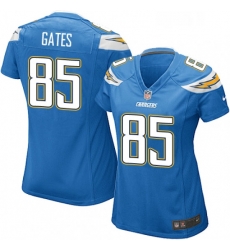 Women's Los Angeles Chargers 85 Antonio Gates Game Electric Blue Alternate NFL Jersey