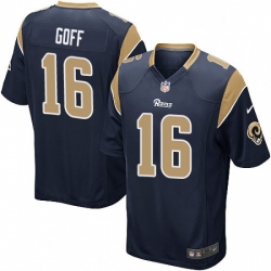 Los Angeles Rams 16 Jared Goff Game Navy Blue Team Color NFL Jersey