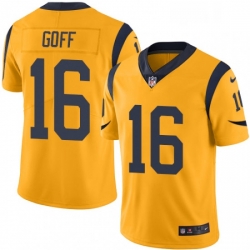 Los Angeles Rams 16 Jared Goff Limited Gold Rush Vapor Untouchable NFL Jersey