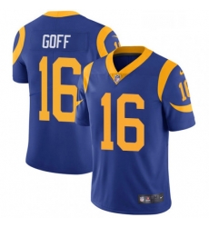 Los Angeles Rams 16 Jared Goff Royal Blue Alternate Vapor Untouchable Limited Player NFL Jersey