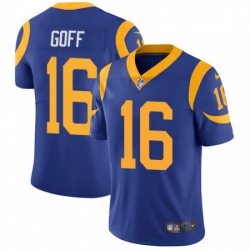 Los Angeles Rams 16 Jared Goff Royal Blue Alternate Vapor Untouchable Limited Player NFL Jersey