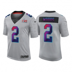 Los Angeles Rams 2 Robert Woods 2022 Grey Super Bowl LVI Limited Stitched Jersey