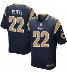 Los Angeles Rams 22 Marcus Peters Game Navy Blue Team Color NFL Jersey