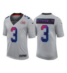 Los Angeles Rams 3 Odell Beckham Jr 2022 Grey Super Bowl LVI Limited Stitched Jersey