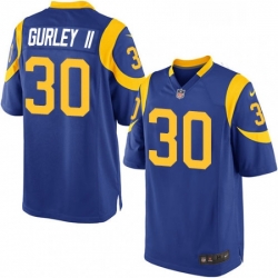 Los Angeles Rams 30 Todd Gurley Game Royal Blue Alternate NFL Jersey