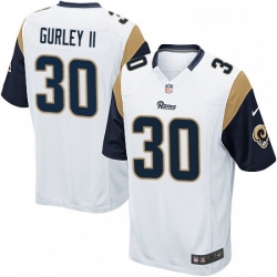 Los Angeles Rams 30 Todd Gurley Game White NFL Jersey