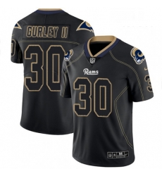 Los Angeles Rams 30 Todd Gurley Limited Lights Out Black Rush NFL Jersey