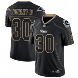 Los Angeles Rams 30 Todd Gurley Limited Lights Out Black Rush NFL Jersey