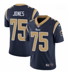 Los Angeles Rams 75 Deacon Jones Navy Blue Team Color Vapor Untouchable Limited Player NFL Jersey