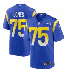 Los Angeles Rams #75 Deacon Jones Royal Game Retired Player Jersey