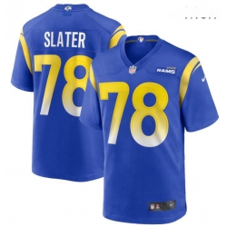 Los Angeles Rams 78  Jackie Slater Royal Game Retired Player Jersey
