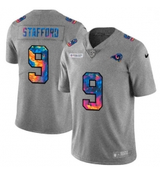Los Angeles Rams 9 Matthew Stafford Greyheather Multi Color 2020 NFL Crucial Catch NFL jersey