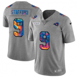 Los Angeles Rams 9 Matthew Stafford Greyheather Multi Color 2020 NFL Crucial Catch NFL jersey