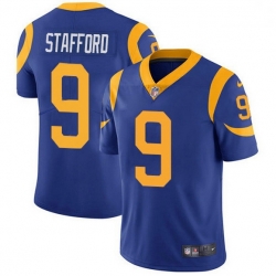 Los Angeles Rams 9 Matthew Stafford Royal Blue Alternate Stitched NFL Vapor Untouchable Limited Jersey