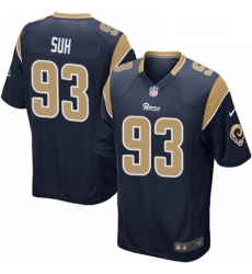 Los Angeles Rams 93 Ndamukong Suh Game Navy Blue Team Color NFL Jersey