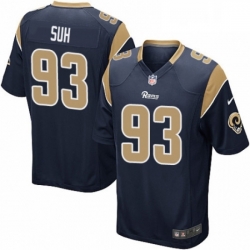 Los Angeles Rams 93 Ndamukong Suh Game Navy Blue Team Color NFL Jersey