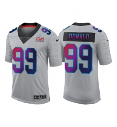 Los Angeles Rams 99 Aaron Donald 2022 Grey Super Bowl LVI Limited Stitched Jersey