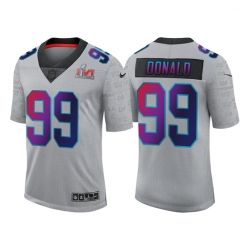 Los Angeles Rams 99 Aaron Donald 2022 Grey Super Bowl LVI Limited Stitched Jersey