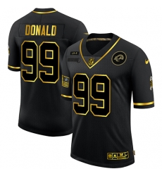 Los Angeles Rams 99 Aaron Donald Black Gold 2020 Salute To Service Limited Jersey