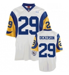 Mitchell And Ness Los Angeles Rams 29 Eric Dickerson White Throwback NFL Jersey