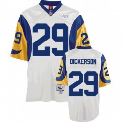 Mitchell And Ness Los Angeles Rams 29 Eric Dickerson White Throwback NFL Jersey