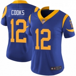 Women's Los Angeles Rams 12 Brandin Cooks Royal Blue Alternate Vapor Untouchable Limited Player NFL Jersey