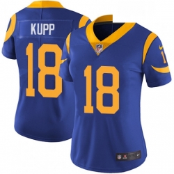 Women's Los Angeles Rams 18 Cooper Kupp Royal Blue Alternate Vapor Untouchable Limited Player NFL Jersey